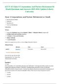 ACCT 612 Quiz S Corporations And Partner Retirement Or Death Questions And Answers 2025-2026 Updates Liberty University