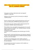 NWCA CCMA CERTIFICATION EXAM QUESTIONS AND ALL ANSWERS CORRECT