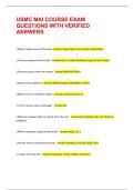 USMC MAI COURSE EXAM QUESTIONS WITH VERIFIED ANSWERS