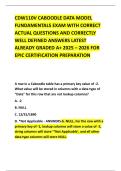CDW110V CABOODLE DATA MODEL FUNDAMENTALS EXAM WITH CORRECT ACTUAL QUESTIONS AND CORRECTLY WELL DEFINED ANSWERS LATEST ALREADY GRADED A&plus; 2025 &ndash; 2026 FOR EPIC CERTIFICATION PREPARATION