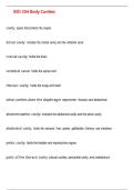 BIO 204 Body Cavities Questions with 100&percnt; Correct Answers &vert; Verified &vert; Latest Update 