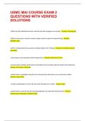 USMC MAI COURSE EXAM 2 QUESTIONS WITH VERIFIED SOLUTIONS
