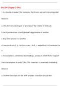 Bio 204 Chapter 3 DNA Questions with 100&percnt; Correct Answers &vert; Verified &vert; Latest Update 