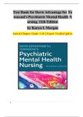 TEST BANK FOR Davis Advantage for Townsend's Psychiatric Mental Health Nursing&comma; 11th Edition by Karyn I&period; Morgan ISBN&colon;978-1719648240 ALL CHAPTERS COVERED YOUR ULTIMATE GUIDE 100&percnt; VERIFIED A&plus; GRADE ASSURED&excl;&excl;&excl;&excl;&excl;&excl; NEW LATEST UPDATE&excl;&excl;&excl;&excl;&excl;&excl;&excl;