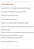 Bio 204 Midterm Exam Questions with 100&percnt; Correct Answers &vert; Verified &vert; Latest Update 