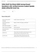 WGU D427 OA EXAM 2025 &lpar;Actual Exam&rpar; Questions with verified Answers &lpar;Latest Update 2025&rpar; UPDATE&excl;&excl; D427 OA