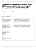 Wgu D362 Corporate Finance section1 Exam &lpar;2025&rpar; Exam Questions & Answers &vert; Latest Already Graded A&plus; UPDATE 2025&vert;2026&excl;&excl;