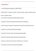 Bio 204 Exam 1 Questions with 100&percnt; Correct Answers &vert; Verified &vert; Latest Update 