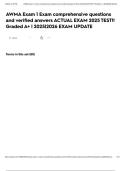 AWMA Exam 1 Exam comprehensive questions and verified answers ACTUAL EXAM 2025 TEST&excl;&excl; Graded A&plus; &vert; 2025&vert;2026 EXAM UPDATE