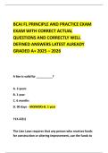 BCAI FL PRINCIPLE AND PRACTICE EXAM EXAM WITH CORRECT ACTUAL QUESTIONS AND CORRECTLY WELL DEFINED ANSWERS LATEST ALREADY GRADED A&plus; 2025 &ndash; 2026