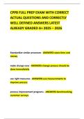 CPPB FULL PREP EXAM WITH CORRECT ACTUAL QUESTIONS AND CORRECTLY WELL DEFINED ANSWERS LATEST ALREADY GRADED A&plus; 2025 &ndash; 2026