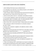 NWM EXAMS QUESTIONS AND ANSWERS