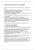 NWM EXAM QUESTIONS AND ANSWERS