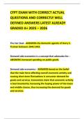CFPT EXAM WITH CORRECT ACTUAL QUESTIONS AND CORRECTLY WELL DEFINED ANSWERS LATEST ALREADY GRADED A&plus; 2025 &ndash; 2026