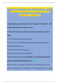 Virginia Erosion and Sediment Control Inspector Exam 2025 &ndash; Accurate  Questions and Verified Correct Answers with Rationale &vert;&vert; 100&percnt;  Guaranteed Pass <Latest Version>