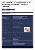 ETSU Accelerated BSN Program EXAM 1&colon; OB A&P&sol;Nutrition and Nursing Care During Pregnancy