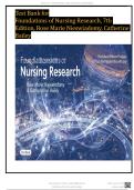Foundations of Nursing Research &lpar;7th Edition&comma; Rose Marie Nieswiadomy & Catherine Bailey&rpar; &mdash; Complete Test Bank for Chapters 1&ndash;20 &lpar;A&plus; Study Guide&rpar;