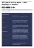 PCC1 - ETSU Campbell Module 1 Exam 1&colon; Questions & A&plus; Solutions