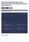 ETSU Accelerated BSN Program Exam 1&colon; Pediatrics Growth and Development Milestones Pictures &lpar;Qs & As&rpar;