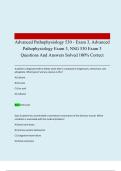 Advanced Pathophysiology 530 - Exam 3&comma; Advanced Pathophysiology Exam 3&comma; NSG 530 Exam 3 Questions And Answers Solved 100&percnt; Correct