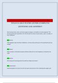 TEXAS CLASS D WATER LICENSE &lpar;COMPLETE&rpar; QUESTIONS AND ANSWERS&excl;&excl; 