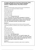 CIC Agency Management Final Exam &lpar;Actual Exam 2025&sol; 2026&rpar; &vert; Complete Questions and Correct Answers &lpar;Detailed Answers&rpar; &vert; Updated Version &vert; Brand New Version&excl;