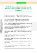 ANP650 Midterm Exam Questions and  Answers &lpar;100&percnt; Correct Answers&rpar; Already  Graded A&plus;