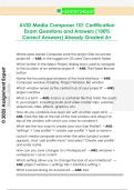 AVID Media Composer 101 Certification  Exam Questions and Answers &lpar;100&percnt;  Correct Answers&rpar; Already Graded A&plus; 