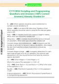 C173 WGU Scripting and Programming  Questions and Answers &lpar;100&percnt; Correct  Answers&rpar; Already Graded A&plus; 