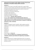 Advanced Life Support &lpar;ALS&rpar; Online Session Final Exam Questions & Answers Solved 100&percnt; Correct&excl;&excl;