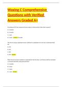 Waxing C Comprehensive Questions with Verified Answers Graded A&plus;