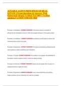 ACEABLE AGENT PRINCIPLES OF REAL ESTATE 2 Exam Questions & Answers&comma; Well Elaborated Already Verified Test 100&percnt; Verified solutions LATEST UPDATE 2025