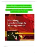Nursing Leadership & Management &ndash; Patricia Kelly &lpar;3rd Edition&rpar; &ndash; Complete Test Bank with Verified Answers
