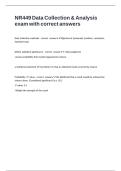 NR449 Data Collection & Analysis exam with correct answers