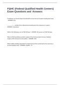 FQHC &lpar;Federal Qualified Health Centers&rpar; Exam Questions and  Answers