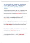 LDR-202S&colon; Reinforcing culture Exam Questions and  Answers 2025 &lpar;verified answers graded A&plus;&rpar; latest  update GUARANTEED 100&percnt; PASS &vert;&vert; NEWEST  VERSION 