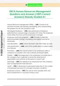 DECA Human Resources Management  Questions and Answers &lpar;100&percnt; Correct  Answers&rpar; Already Graded A&plus; 