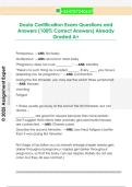 Doula Certification Exam Questions and  Answers &lpar;100&percnt; Correct Answers&rpar; Already  Graded A&plus;