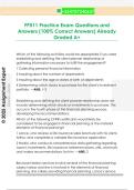 FP511 Practice Exam Questions and  Answers &lpar;100&percnt; Correct Answers&rpar; Already  Graded A&plus;