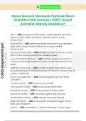 Illinois General Standards Pesticide Exam  Questions and Answers &lpar;100&percnt; Correct  Answers&rpar; Already Graded A&plus;