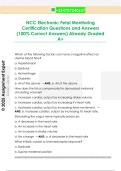 NCC Electronic Fetal Monitoring  Certification Questions and Answers  &lpar;100&percnt; Correct Answers&rpar; Already Graded  A&plus;