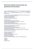 ISA Exam &lpar;Urban Forestry&rpar; &lpar;CH 14&rpar; Questions and Answers