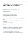 NC Envirothon Forestry &lpar;questions&rpar; Exam Questions and Answers