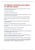 CFT Monitor Certification Exam Rated A&plus; 2025 New Update