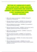SETTING OF LANDSCAPE PLANTS  &lpar;SLP&rpar; EXAM STUDY GUIDE 2025&sol;2026  ACCURATE QUESTIONS AND VERIFIED  CORRECT SOLUTIONS WITH RATIONALES  &vert;&vert; 100&percnt; GUARANTEED PASS  <RECENT VERSION> 