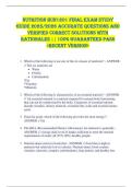 Nutrition HUN1201 FINAL EXAM STUDY  GUIDE 2025&sol;2026 ACCURATE QUESTIONS AND  VERIFIED CORRECT SOLUTIONS WITH  RATIONALES &vert;&vert; 100&percnt; GUARANTEED PASS  <RECENT VERSION> 