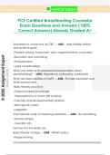 PCE Certified Breastfeeding Counselor  Exam Questions and Answers &lpar;100&percnt;  Correct Answers&rpar; Already Graded A&plus;