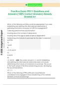Practice Exam FP511 Questions and  Answers &lpar;100&percnt; Correct Answers&rpar; Already  Graded A&plus;