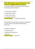 RNC-MNN Exam Actual Questions and Answers 2026&lpar;Verified Answers&rpar;&period;docx