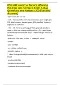 RNC-OB Maternal factors affecting the fetus and newborn Exam Actual Questions and Answers 2026&lpar;Verified Answers&rpar;&period;docx